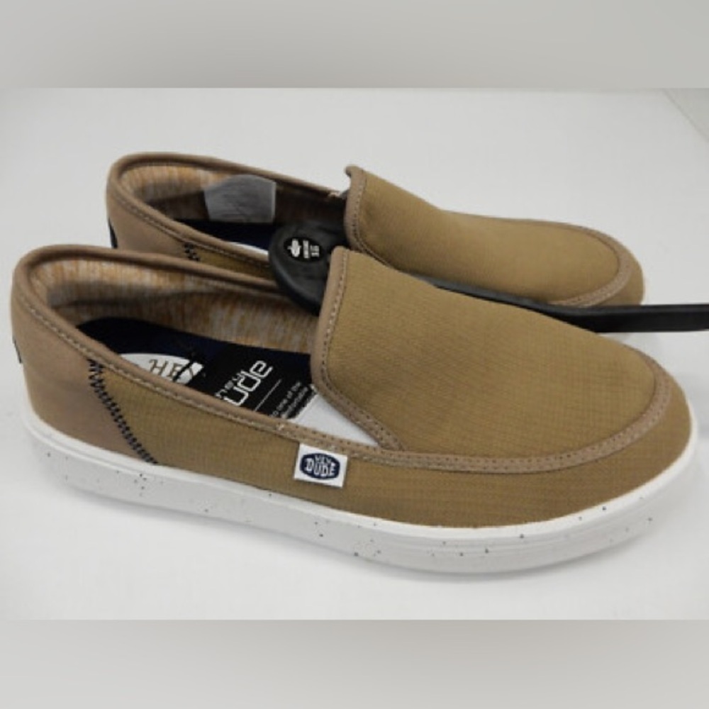 Hey Dude Brown and White Casual Slip-On Loafers - Picture 4 of 15